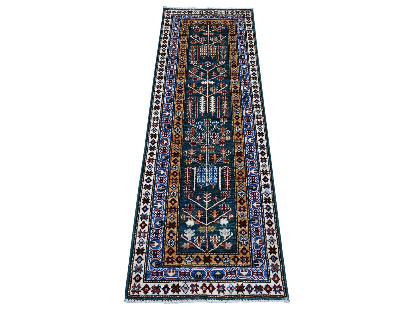 Green Super Kazak Runner 2x6