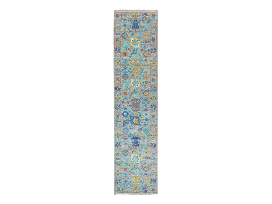 Stone Blue Oushak Runner 2x11