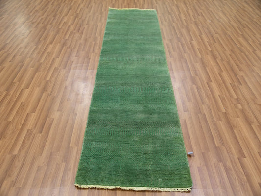 Grass Contemporary Green Runner 2x10