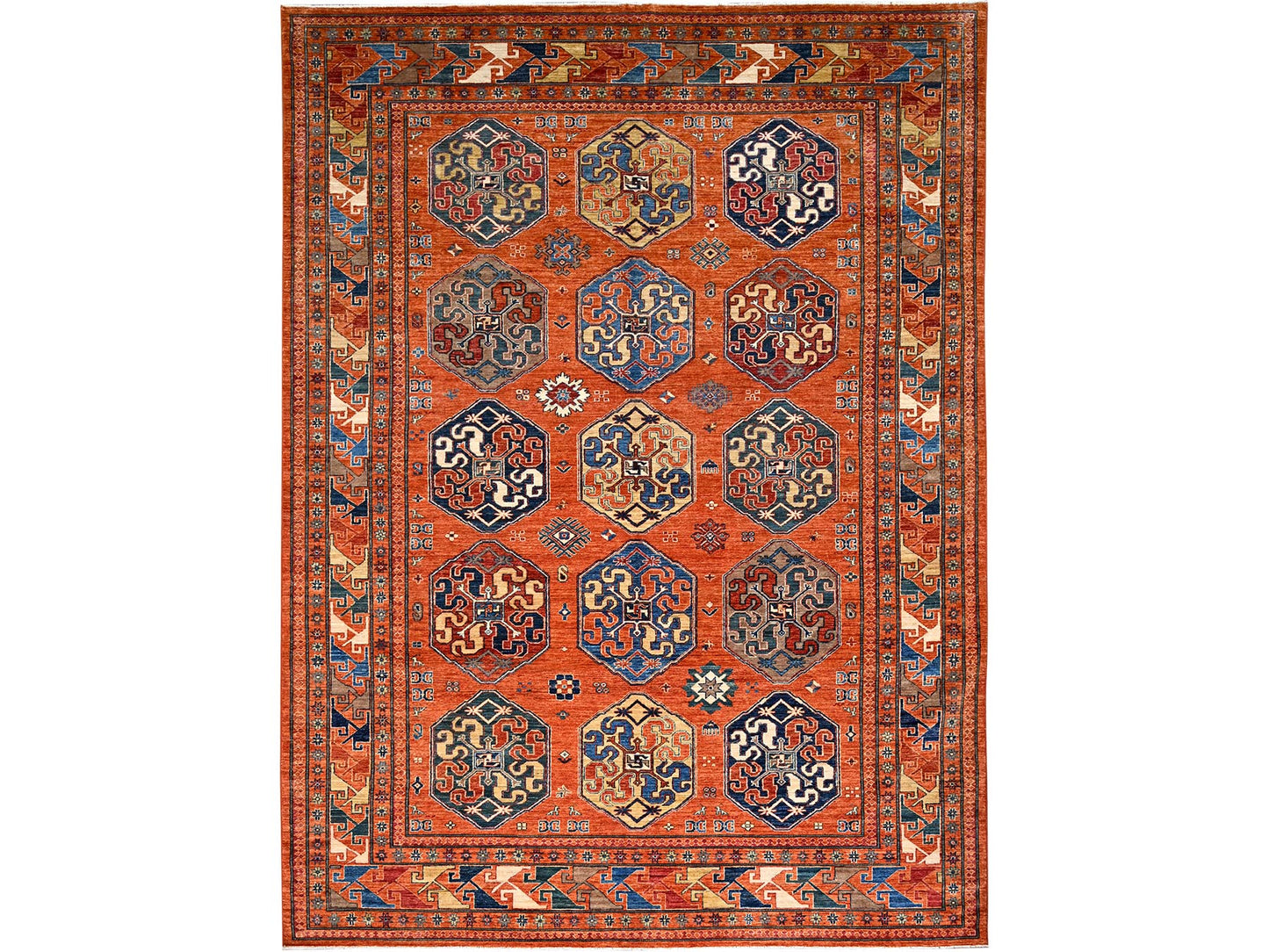 Sun Orange Kazak 9'x12'