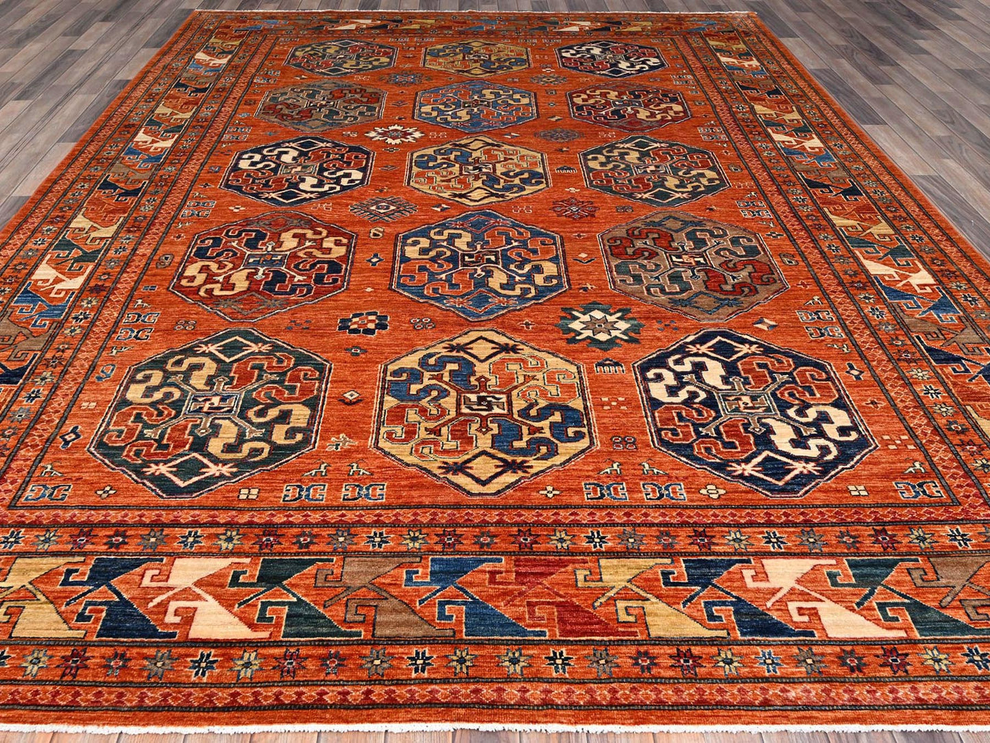 Sun Orange Kazak 9'x12'