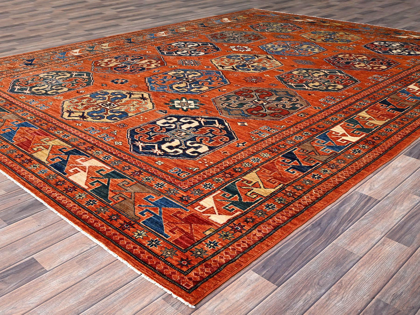 Sun Orange Kazak 9'x12'