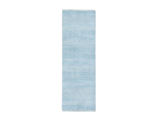 Blue Wool & Silk Runner 8'