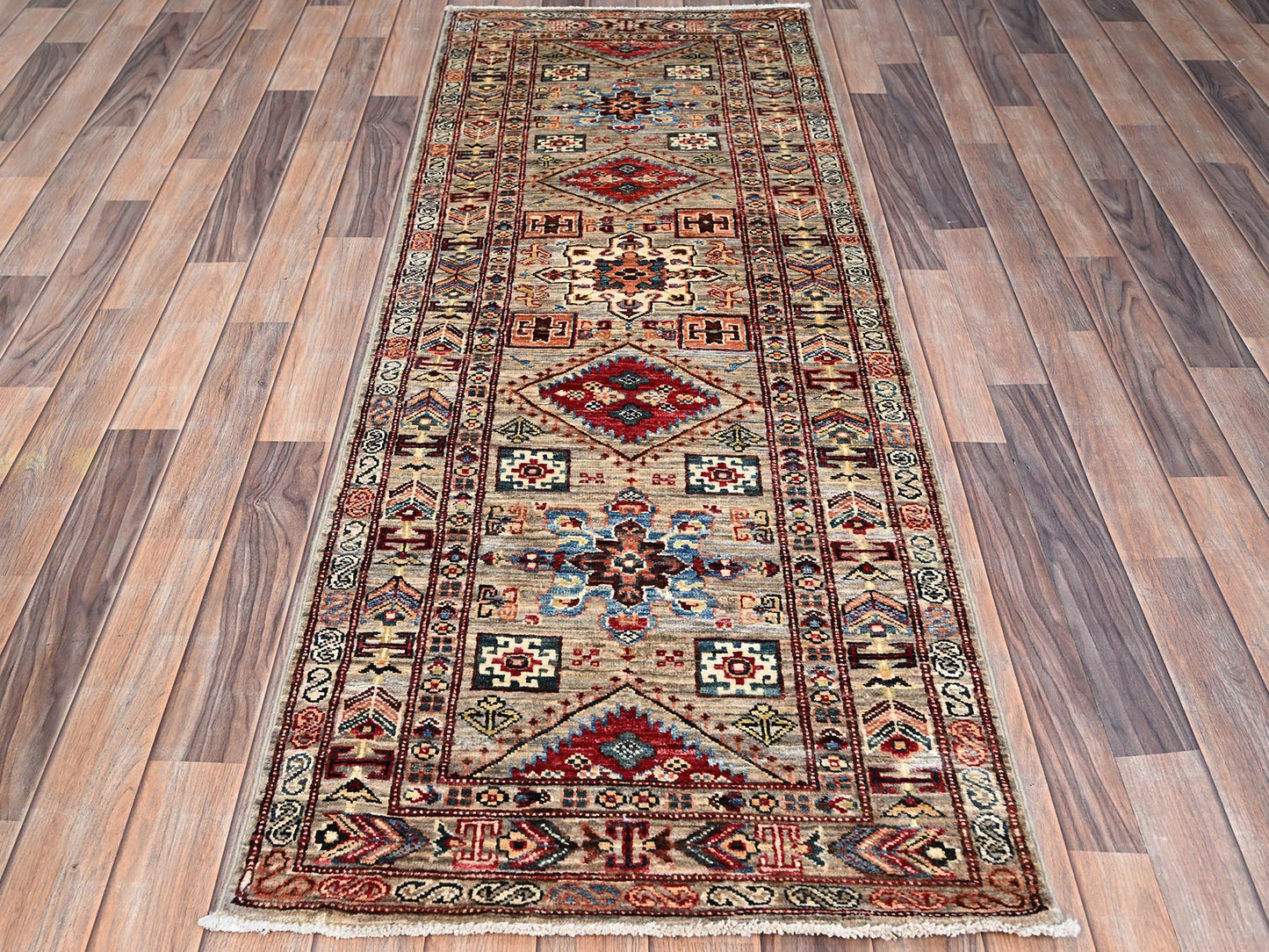 Colonnade Grey Kazak Runner 7'