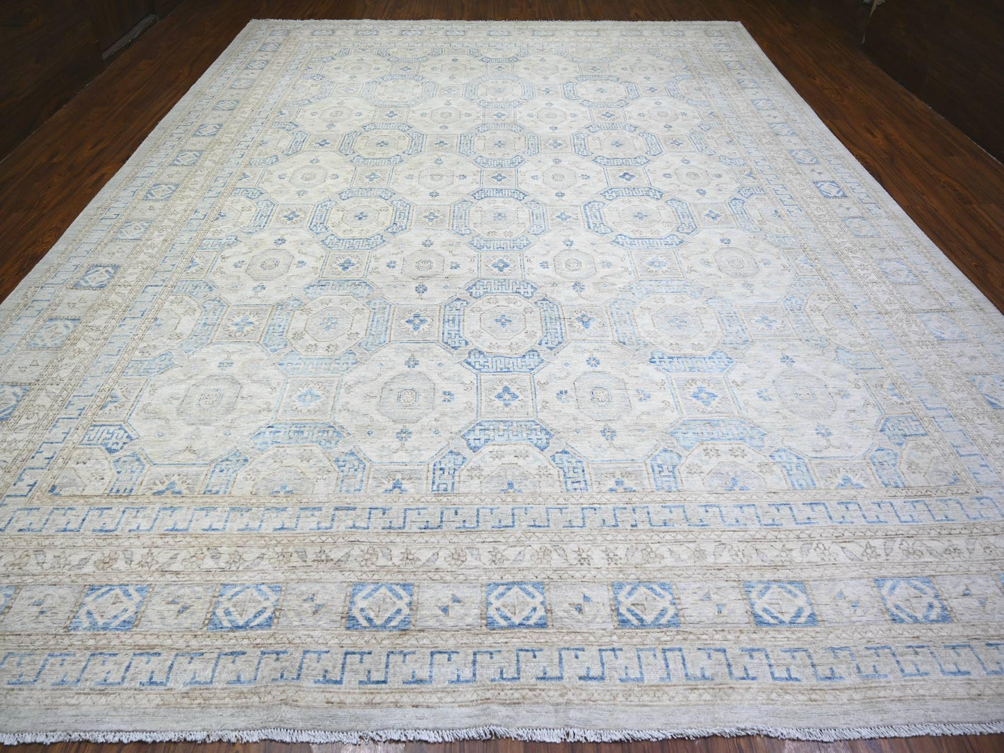 Oushak Khotan Ivory & Blue 12'x15'