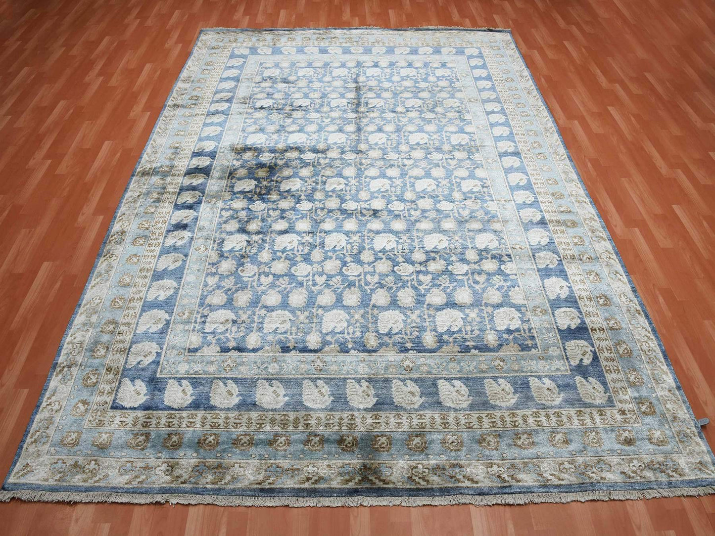 Pure Silk Khotan Flower and Branch 9'x12'