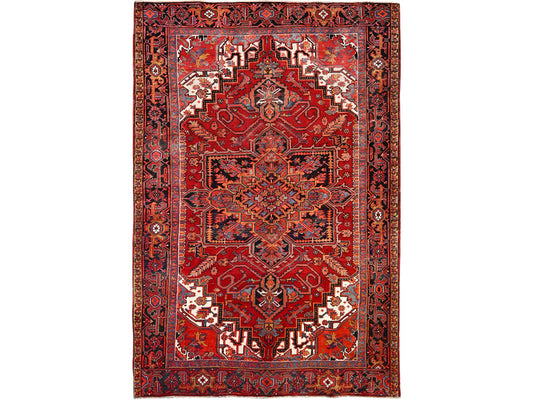 Vintage Red Heriz 6'x9'