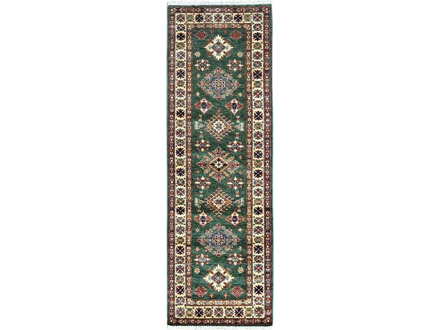 Green Kazak Runner 6'