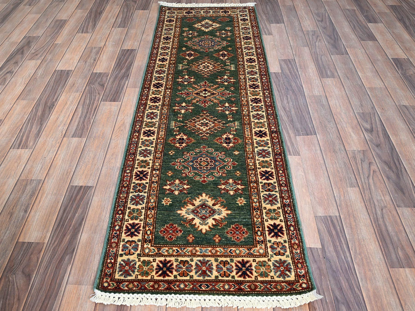 Green Kazak Runner 6'