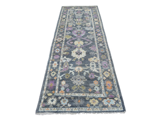 Oushak Soft Charcoal Runner 3x10