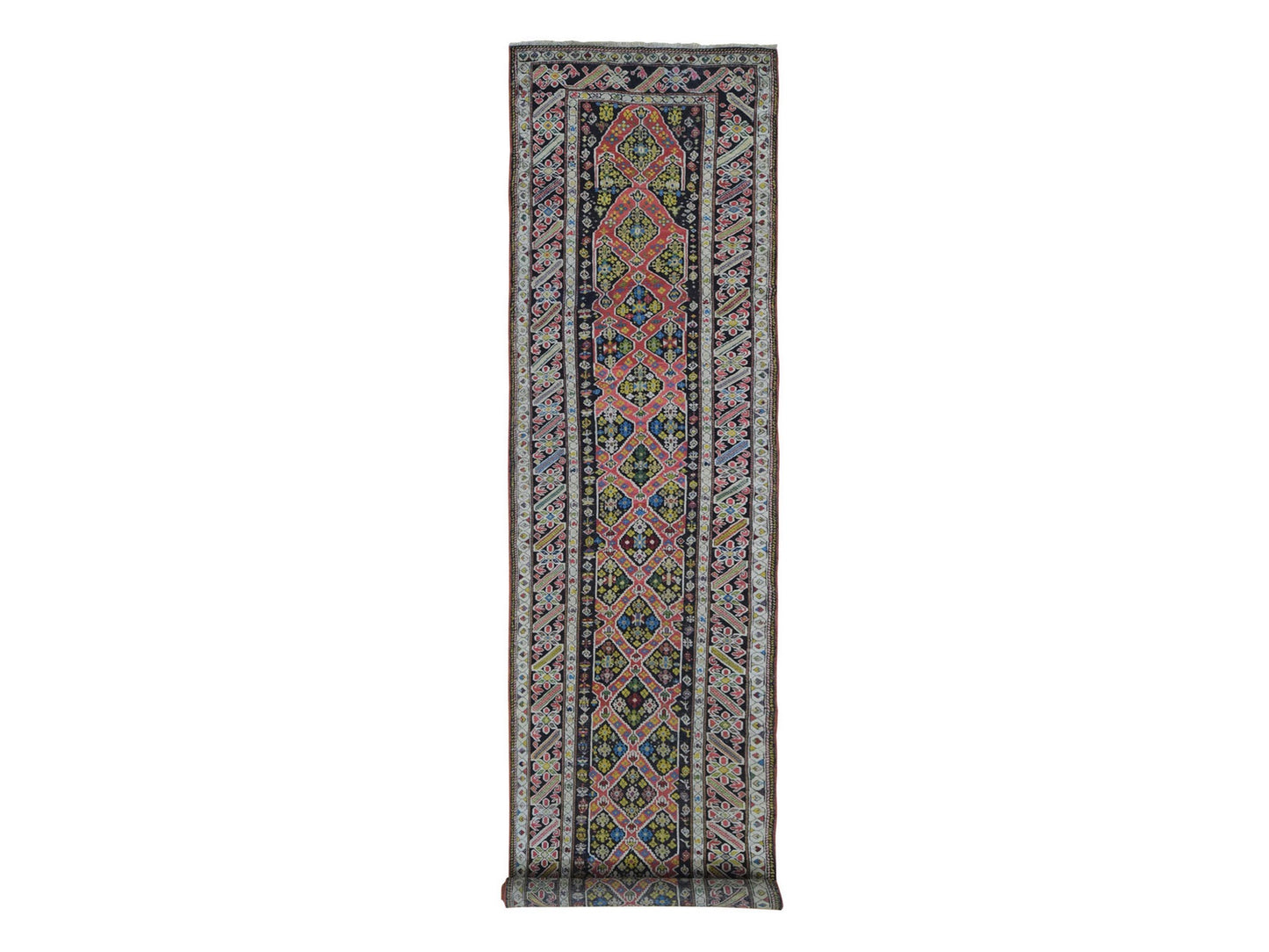 Antique Caucasian Runner 3x14