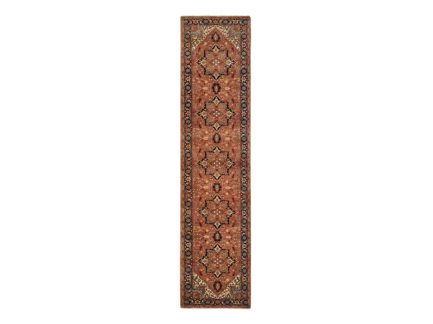 Terracotta Heriz Design Runner 2x12