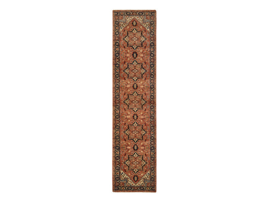 Terracotta Heriz Design Runner 2x12