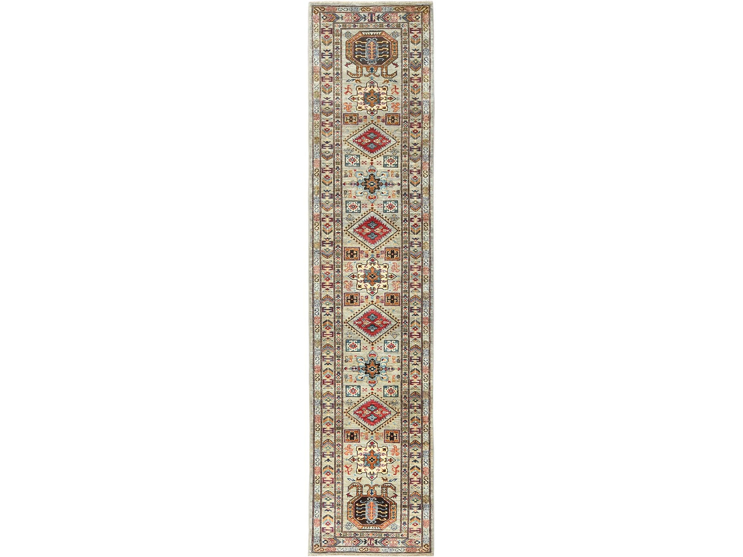 Soft Green Super Kazak Runner 2x12