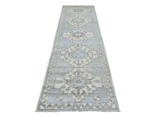 Oushak Soft Grey Runner 3x10