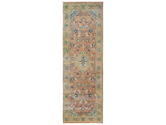 Vintage Persian Kashan Runner 3x10