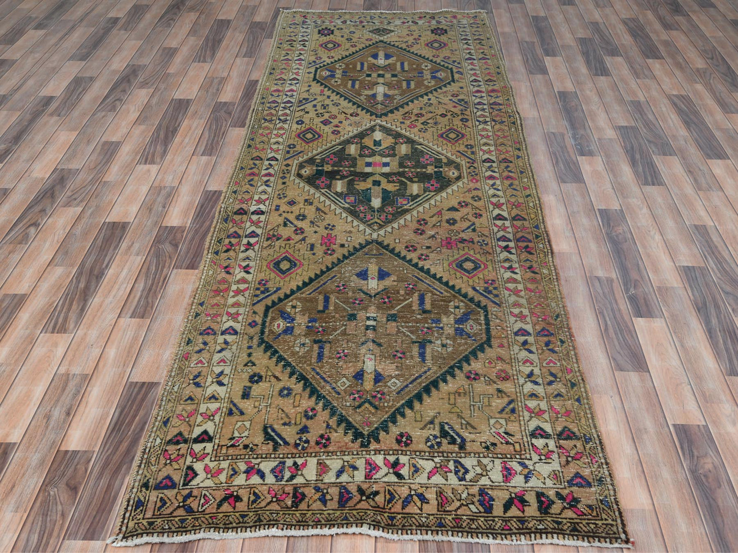 Vintage Persian Beige Runner 4'x11'