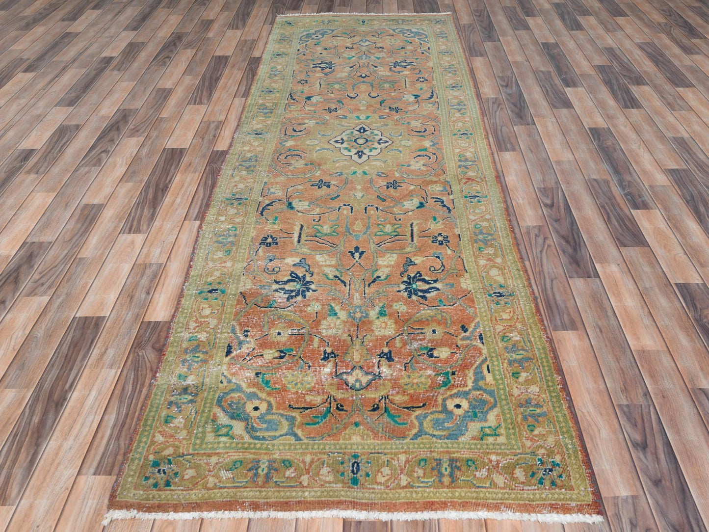 Vintage Persian Kashan Runner 3x10