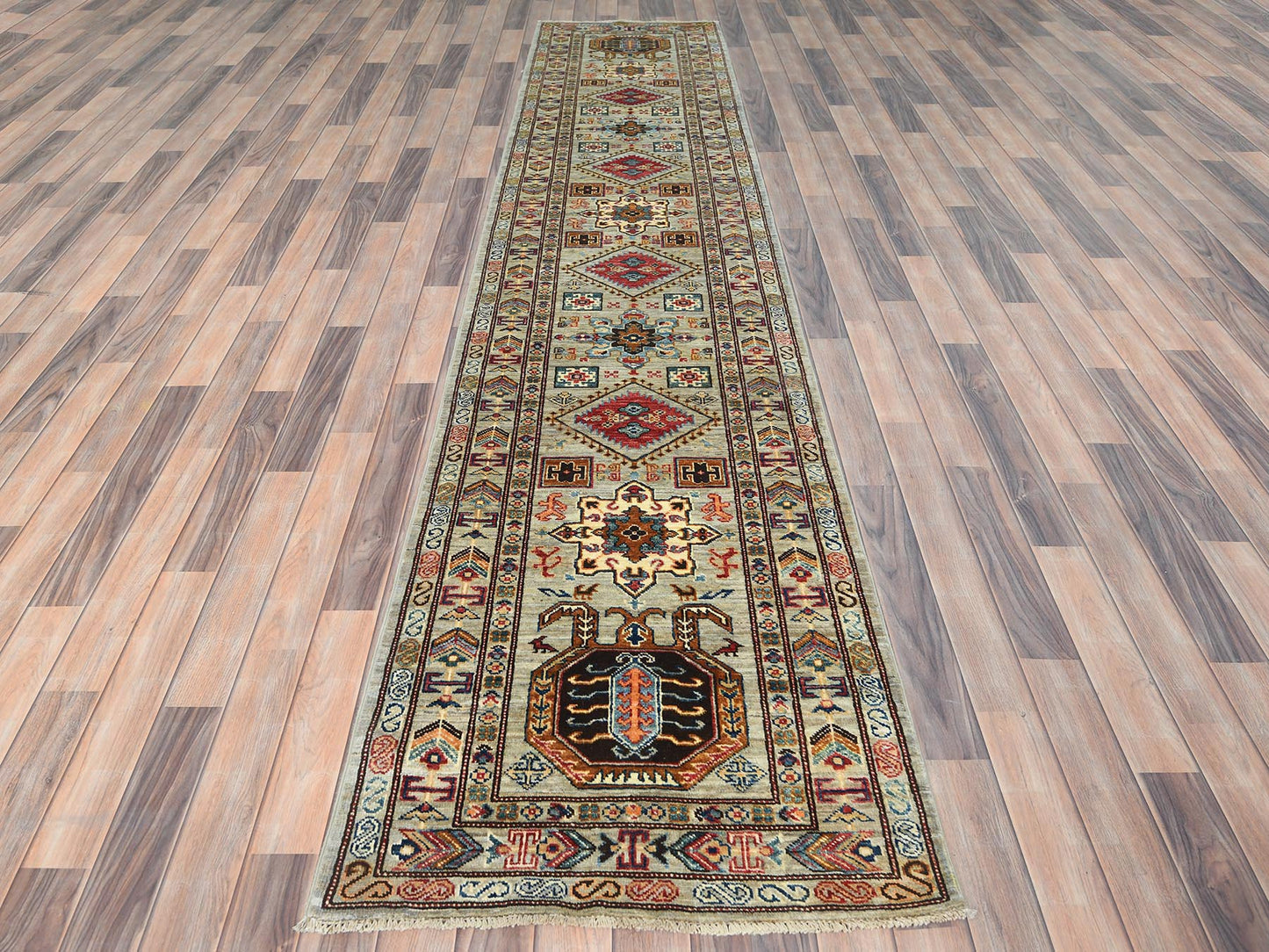 Soft Green Super Kazak Runner 2x12