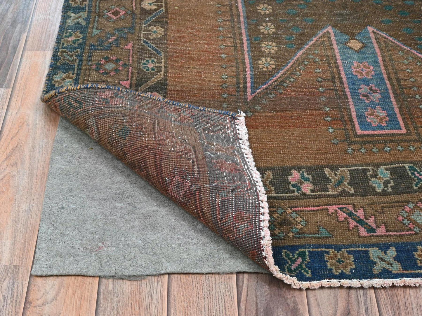 Vintage Persian Macaroon Wide Runner 4x13