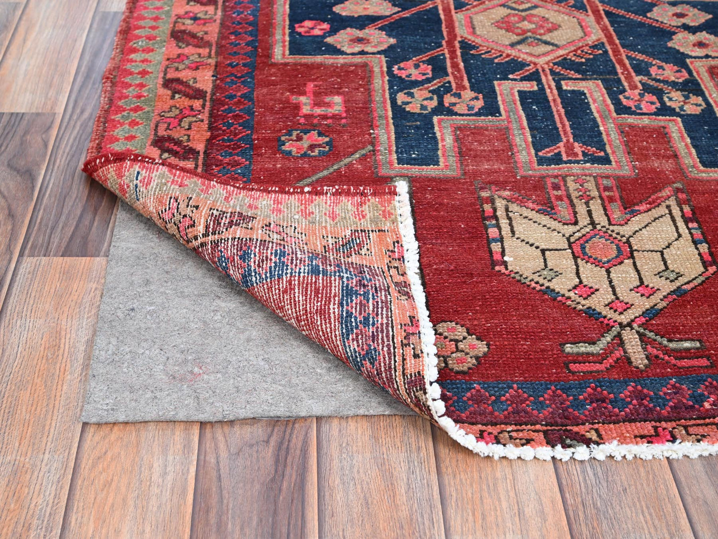 Vintage Persian Heriz Runner 4' x 10'