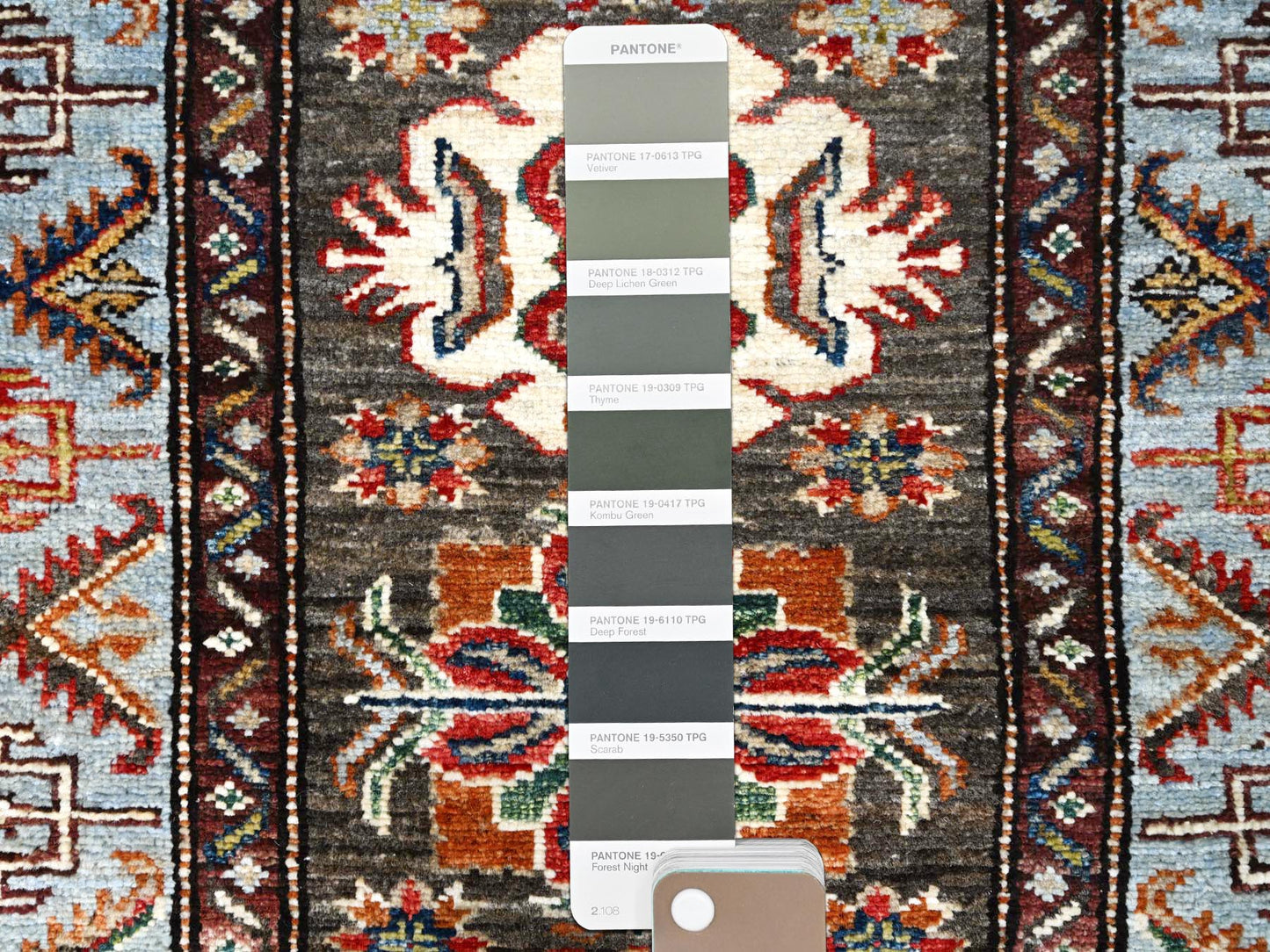 Charcoal Super Kazak Runner 2'x6'