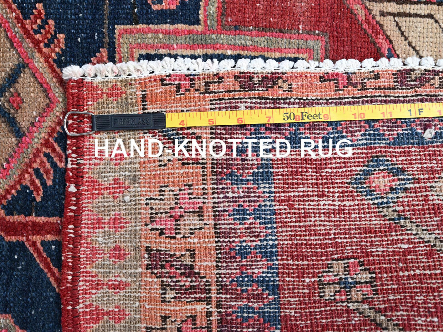 Vintage Persian Heriz Runner 4' x 10'