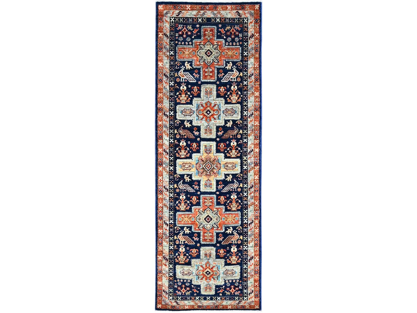 Yale Blue Geometric Runner 6'