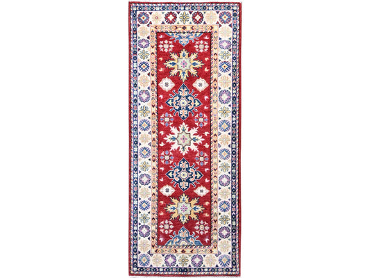 Cornell Red 6' Kazak Runner