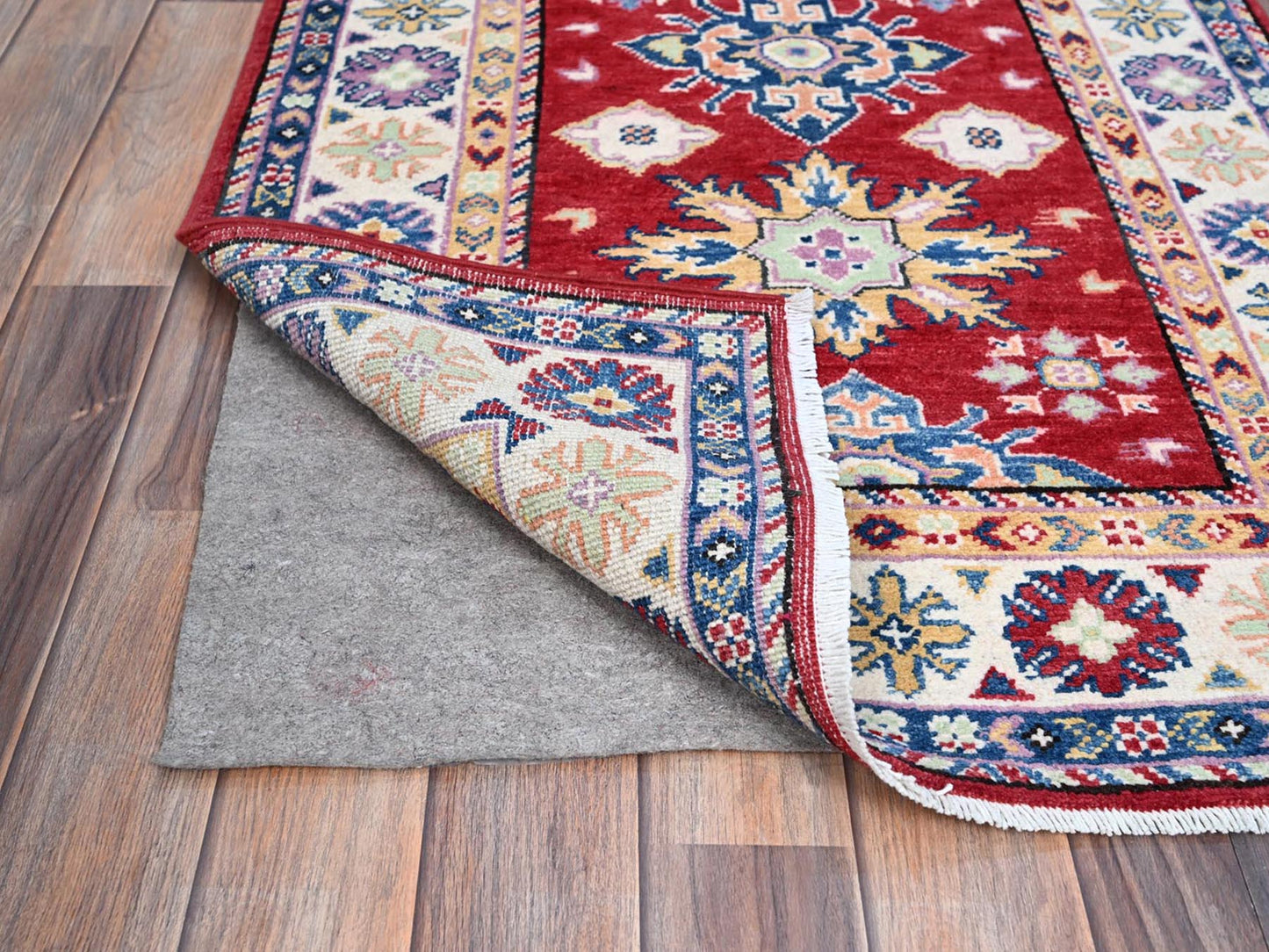 Cornell Red 6' Kazak Runner