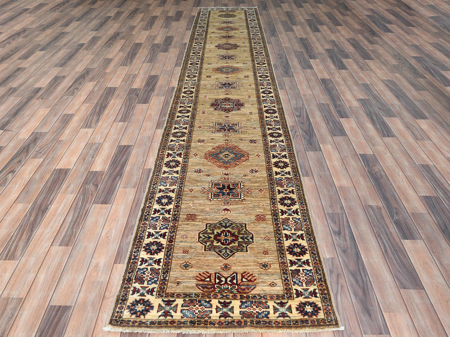 Brown Kazak Runner 14'