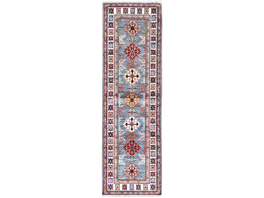 Grey Kazak Runner 6'