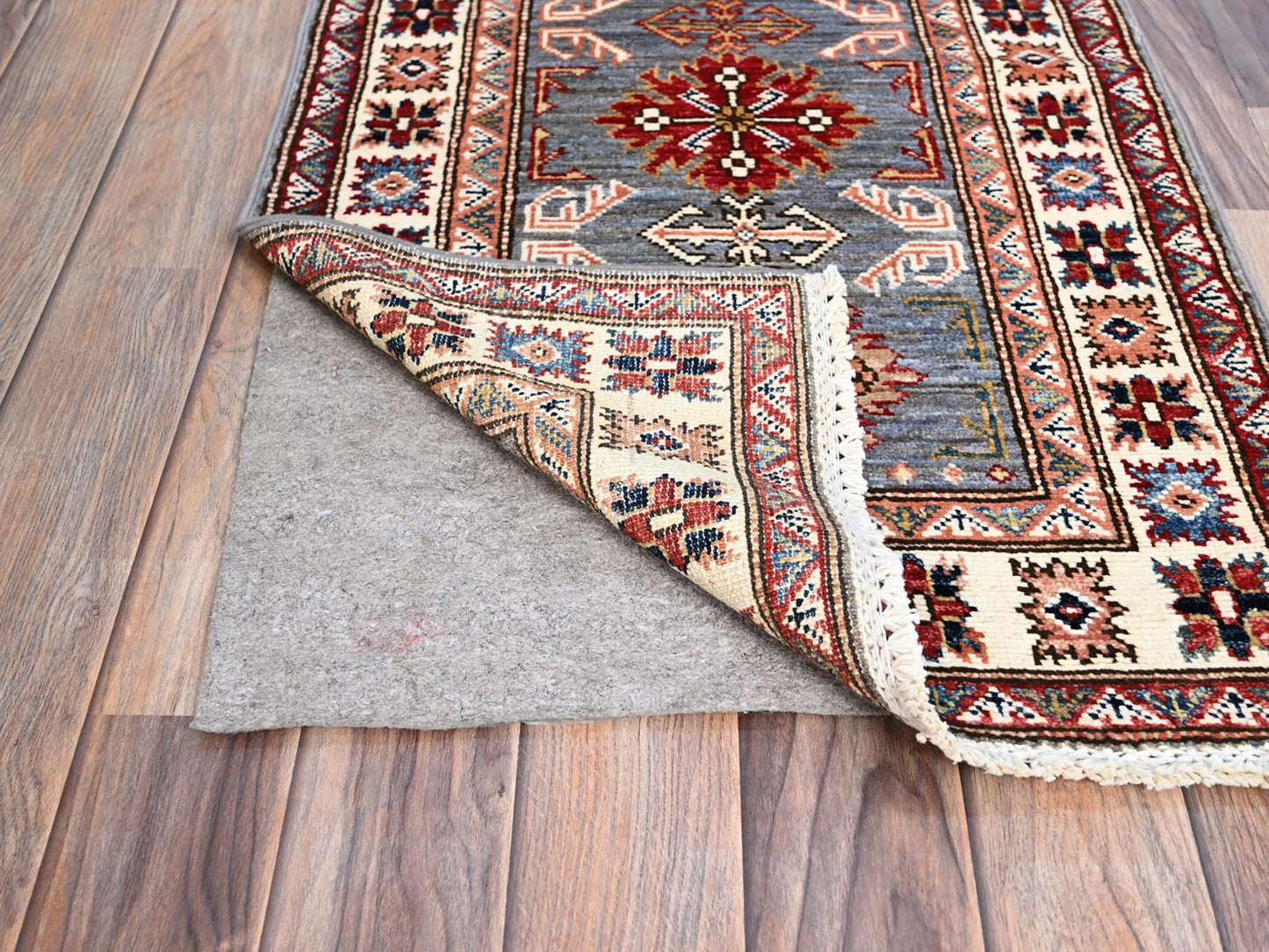 Grey Kazak Runner 6'